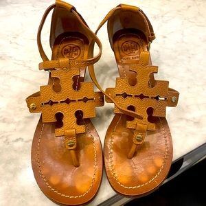 Tory Burch small wedge leather sandals